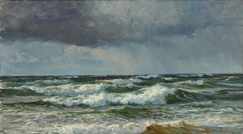 Stormy Showers. Gilleleje., 1907, Vilhelm Arnesen