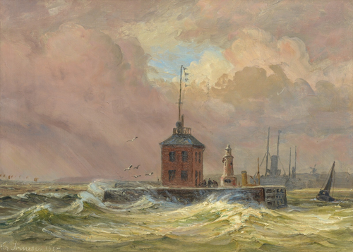 Scene from a port., 1927, Vilhelm Arnesen
