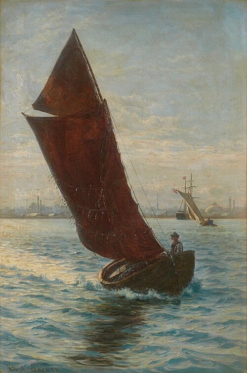 Fisher boat, 1887, Vilhelm Arnesen