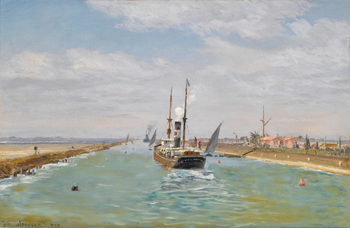 The Suez Canal, 1900, Vilhelm Arnesen