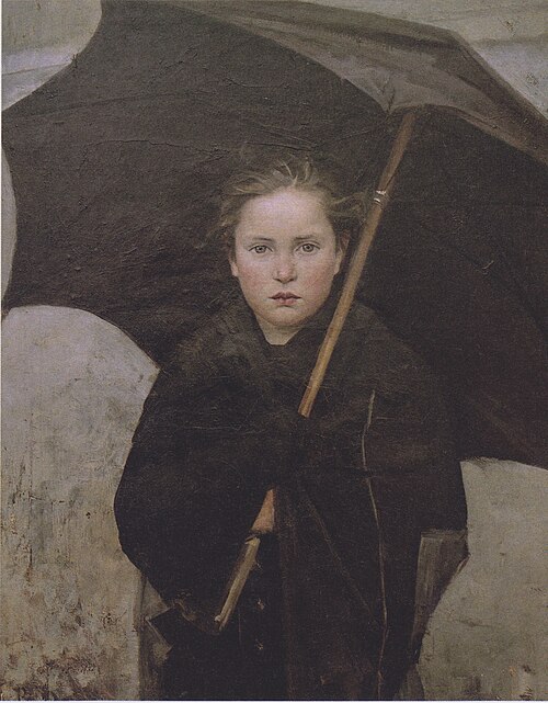 Le parapluie, 1883, Marie Bashkirtseff
