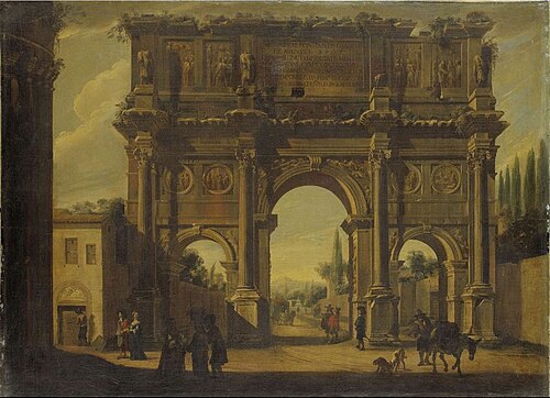 L'Arc de Constantin à Rome, 1647, Viviano Codazzi