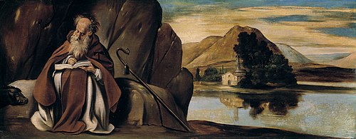 Saint Anthony Abbot in a Landscape, 1612, Juan Bautista Maíno