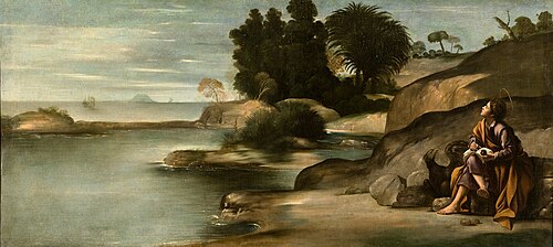 Saint John the Evangelist in Patmos, 1612, Juan Bautista Maíno