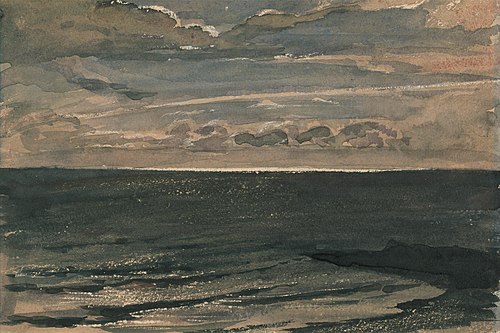 Moonlight over the Sea, Broadstairs, 1843, George Richmond