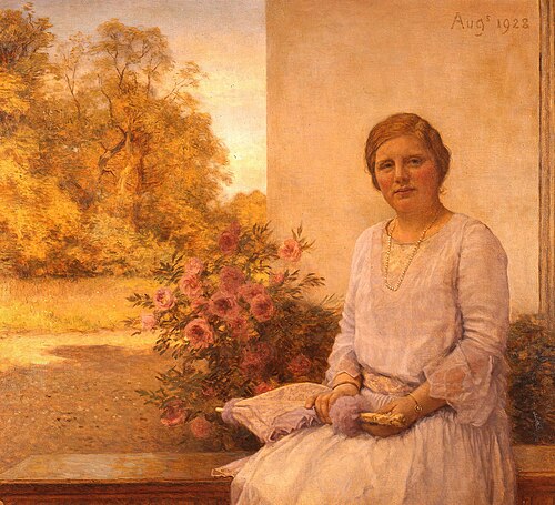 Portrait of Queen Juliana (1909-2004) as crown princess, 1928, Willem Bastiaan Tholen
