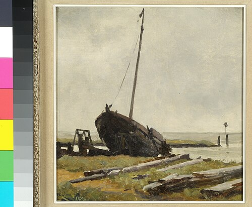 Botter op de helling., 1910, Willem Bastiaan Tholen