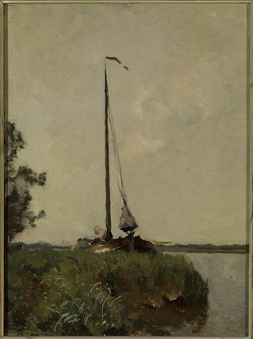 Landschap met schuit., 1905, Willem Bastiaan Tholen