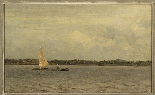 Vaart met boot, 1915, Willem Bastiaan Tholen