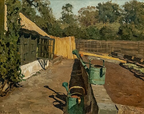 Moestuin en kas van de Ewijkshoeve, 1903, Willem Bastiaan Tholen