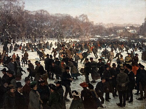 Skating near Haagse Bos, 1891, Willem Bastiaan Tholen