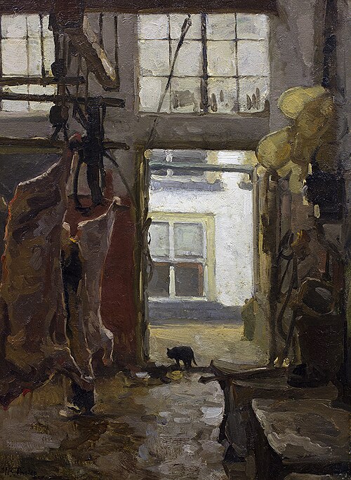 Slachterij interieur, 1889, Willem Bastiaan Tholen