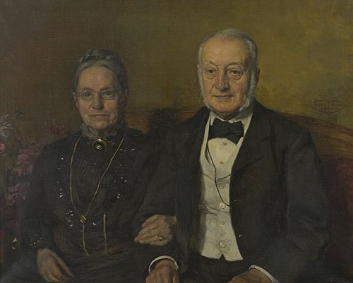 Double portrait of Ludwig August Eberhard Suermondt (1834-1925) and Hendrika Adriana Kolff (1835-192, 1910, Willem Bastiaan Tholen