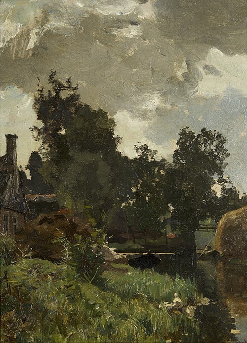 Landscape in Giethoorn, 1885, Willem Bastiaan Tholen