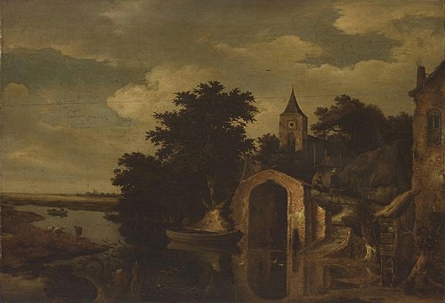 Landscape with a Canal, 1652, Roelof van Vries