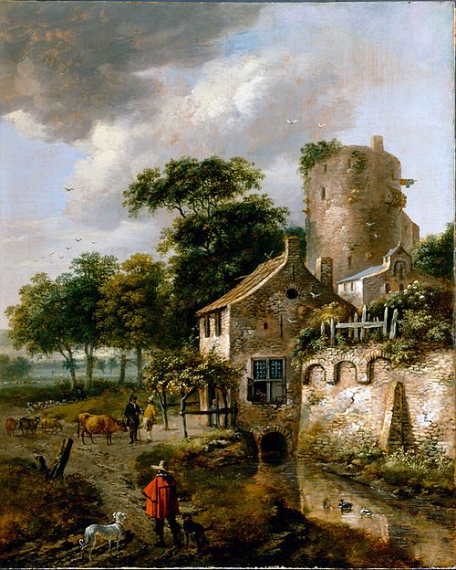 Landscape with a Tower, 1650, Roelof van Vries