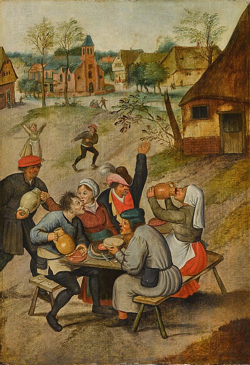 A Village Scene With Peasants Carousing, , Pieter Brueghel le Jeune