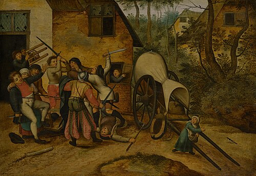 Rixe de joueurs de cartes, 1627, Pieter Brueghel le Jeune
