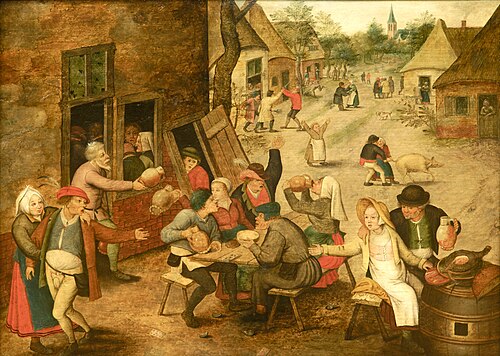 Peasants Drinking outside an Inn, 1630, Pieter Brueghel le Jeune