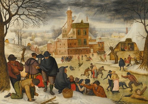 Winter landscape with ice skaters, 1589, Pieter Brueghel le Jeune