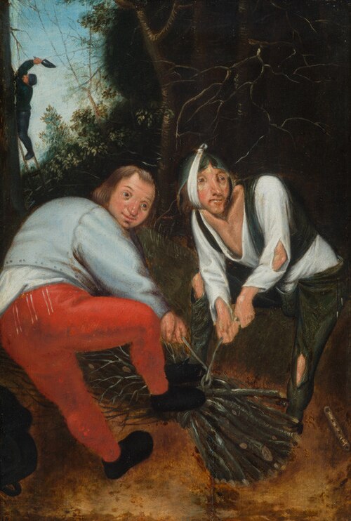 Two Men tying Branches, , Pieter Brueghel le Jeune