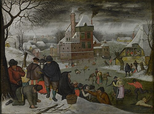 Les plaisirs de la glace(Allégorie de l'hiver), 1633, Pieter Brueghel le Jeune