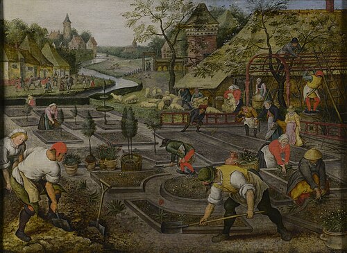 L'entretien des plates-bandes, 1633, Pieter Brueghel le Jeune