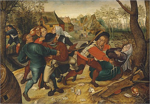 Rixe de joueurs de cartes, 1610, Pieter Brueghel le Jeune