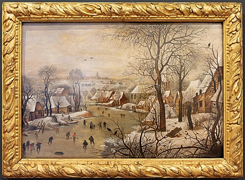 Paysage d'hiver avec patineurs et trappe à oiseaux, , Pieter Brueghel le Jeune