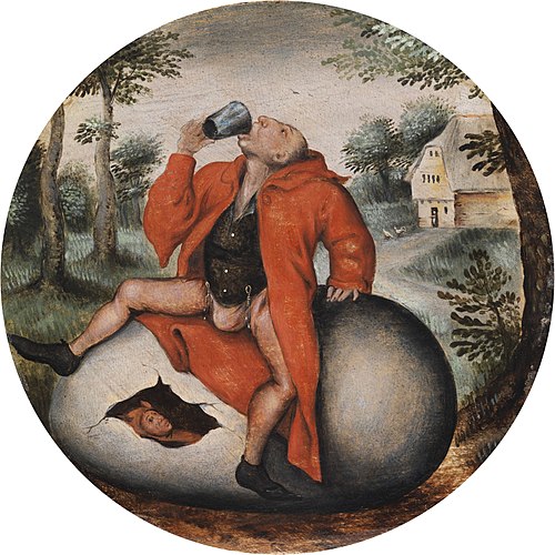 The Drunkard on an egg, , Pieter Brueghel le Jeune