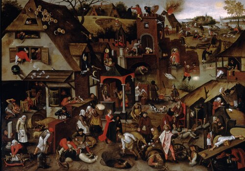 Netherlandish Proverbs, 1610, Pieter Brueghel le Jeune