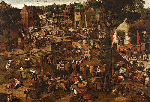 Fair with a Theatrical Presentation, 1600, Pieter Brueghel le Jeune