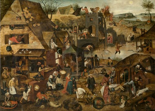 Proverbes flamands, 1607, Pieter Brueghel le Jeune