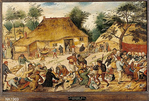Wedding Feast in front of a Farm, 1633, Pieter Brueghel le Jeune
