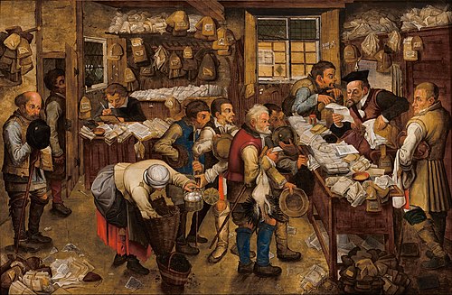 The tax-collector's office, 1615, Pieter Brueghel le Jeune