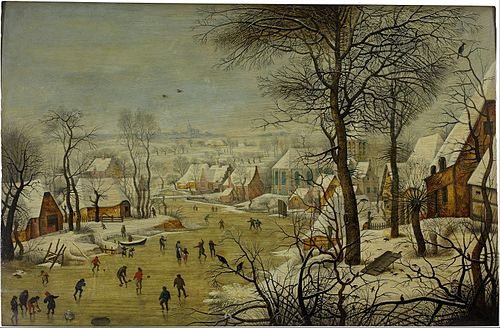 Paysage d’hiver avec un piège aux oiseaux, 1620, Pieter Brueghel le Jeune
