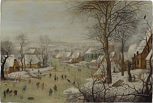 Paysage d’hiver avec un piège à oiseaux, 1630, Pieter Brueghel le Jeune