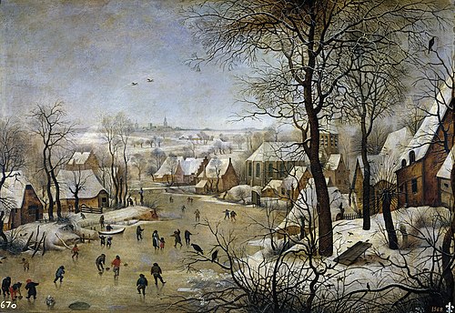 Paysage d’hiver avec un piège à oiseaux, 1601, Pieter Brueghel le Jeune