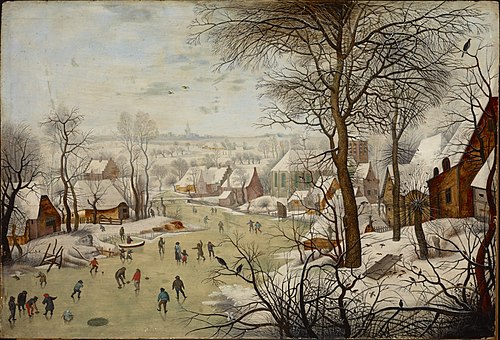Paysage d’hiver avec un piège aux oiseaux, 1631, Pieter Brueghel le Jeune