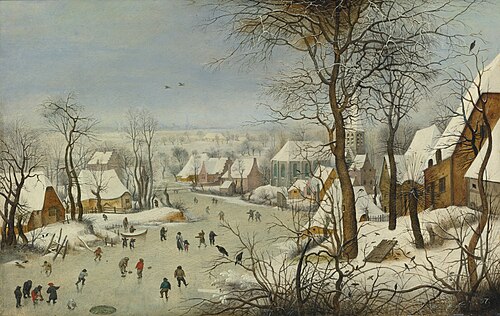 Winter Landscape with a Bird-trap, 1630, Pieter Brueghel le Jeune