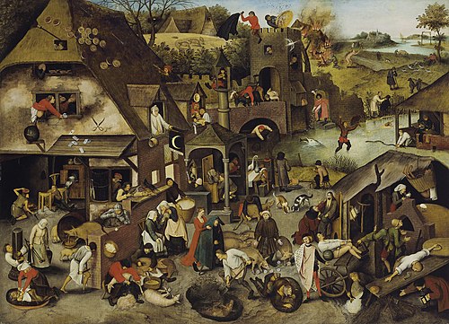 The Netherlandish Proverbs, 1600, Pieter Brueghel le Jeune