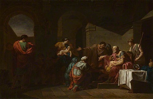 Belisarius receiving Hospitality from a Peasant, 1779, Jean-François Pierre Peyron