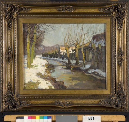 Slootje bij winter, 1923, Ben Viegers