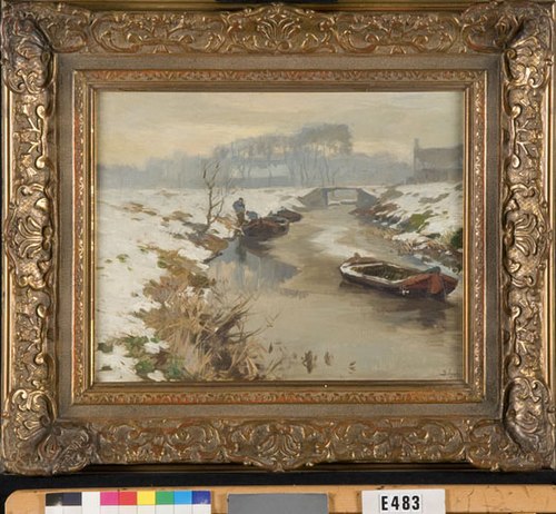 Sneeuwlandschap langs de Vaart, 1923, Ben Viegers