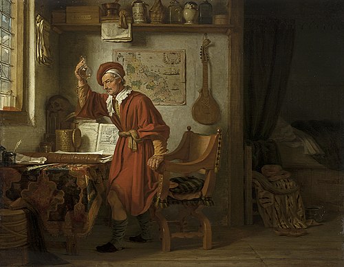 Een geleerde in zijn kamer, 1667, Heiman Dullaart