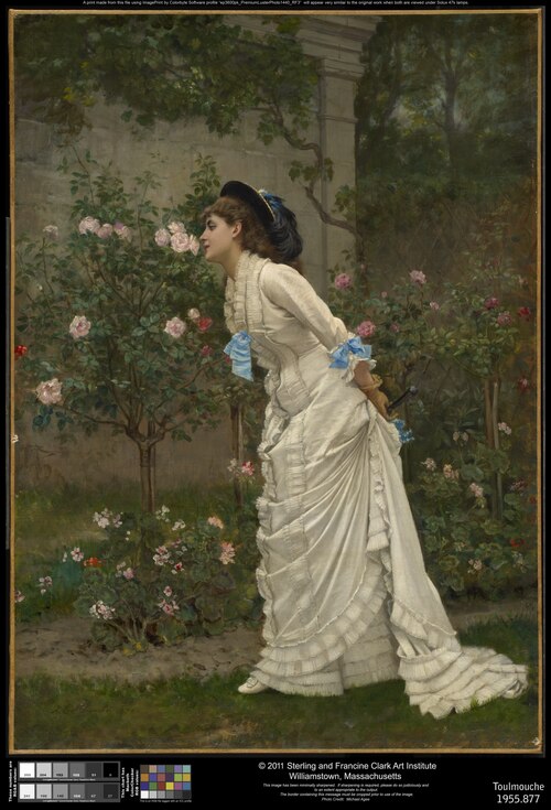 Woman and Roses, 1879, Auguste Toulmouche