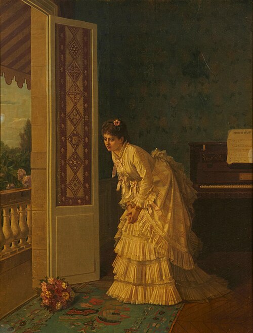 The surprise bouquet, 1876, Auguste Toulmouche