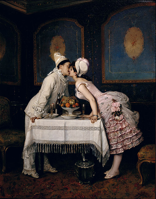 Le baiser, 1870, Auguste Toulmouche