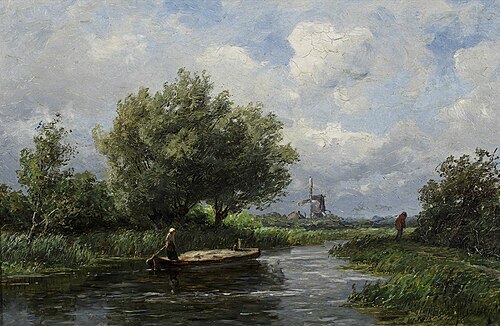 Plas met bomen, 1868, Jan Willem van Borselen