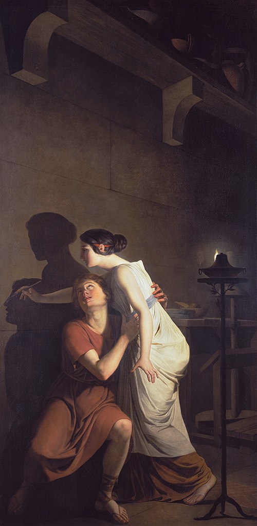 L'Invention de l'art du dessin, 1791, Joseph-Benoît Suvée